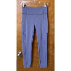 Lululemon Invigorate High Rise Tight 25” Everlux Size 4 Water Drop Blue Pockets